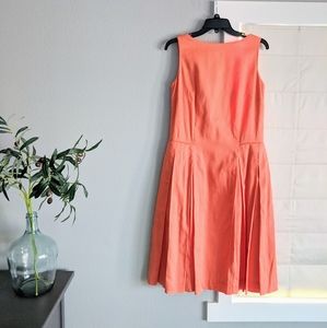 ⭐Issac Mizrahi For Target Dress Orange Full Skirt Sleeveless 6⭐